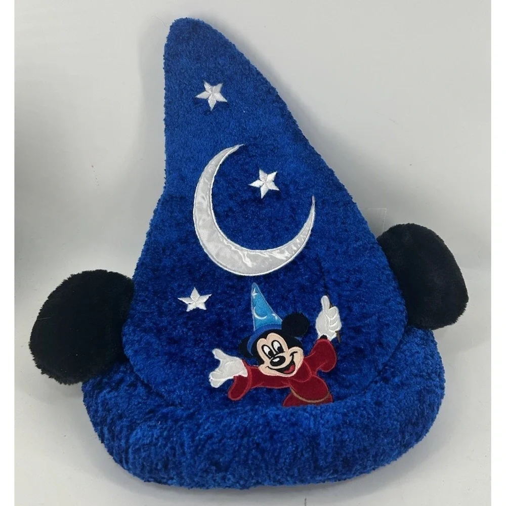 Disney Parks Mickey Mouse Fantasia Hat‎ Blue One Size Fits Most